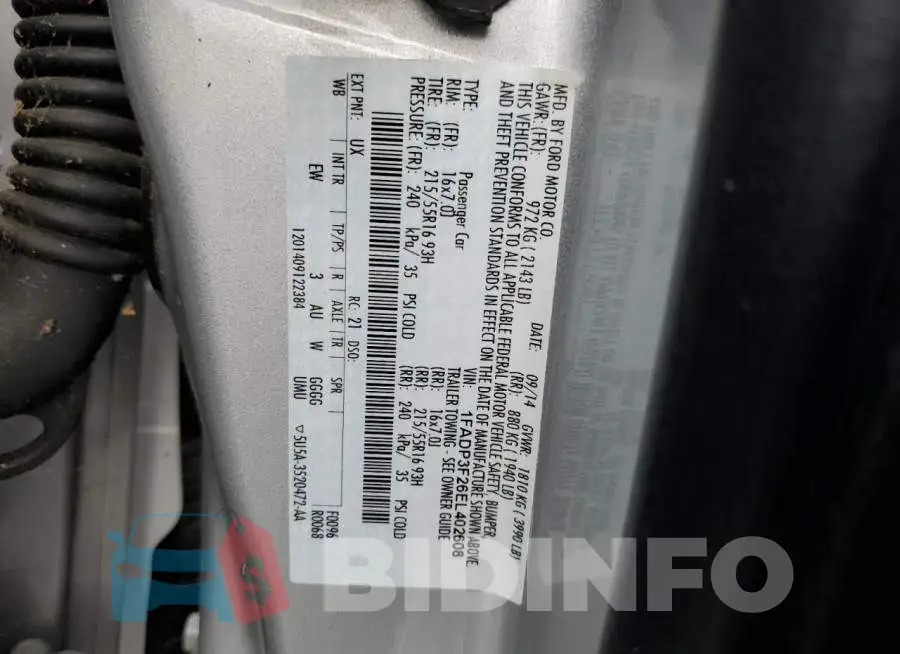 1FADP3F26EL402608 Photo# 12