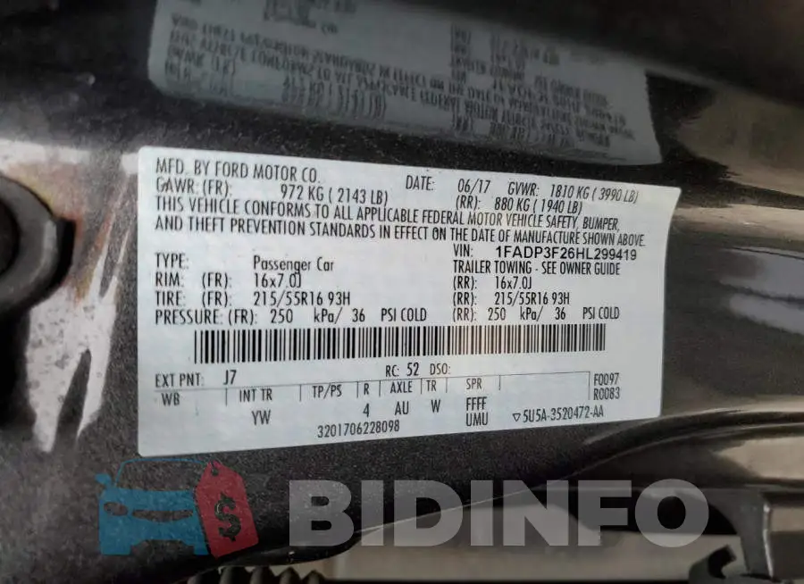 1FADP3F26HL299419 Photo# 12