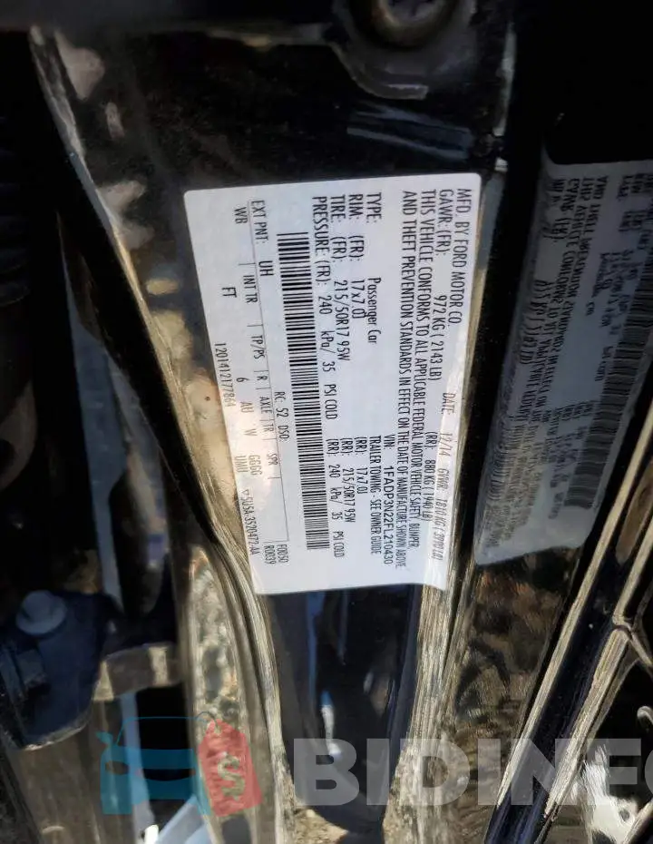 1FADP3N22FL210430 Photo# 12
