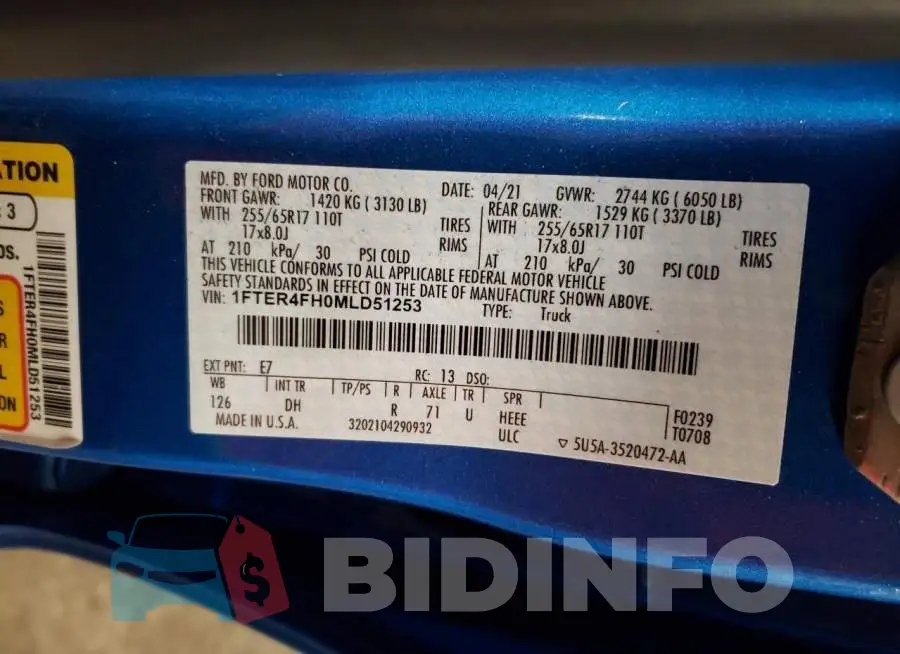 1FTER4FH0MLD51253 Photo# 12