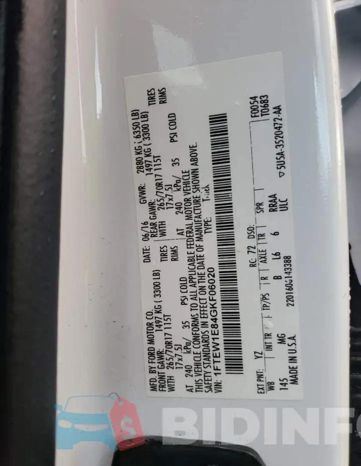 1FTEW1E84GKF06020 Photo# 12