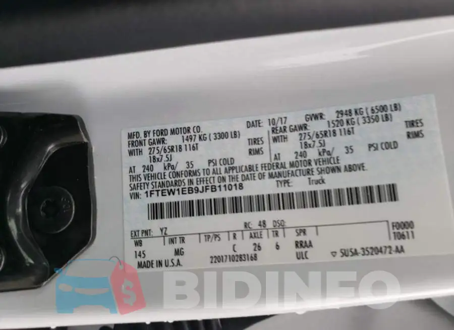 1FTEW1EB9JFB11018 Photo# 12