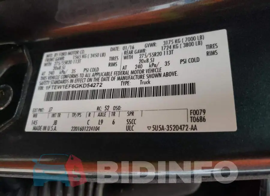 1FTEW1EF6GKD54272 Photo# 13