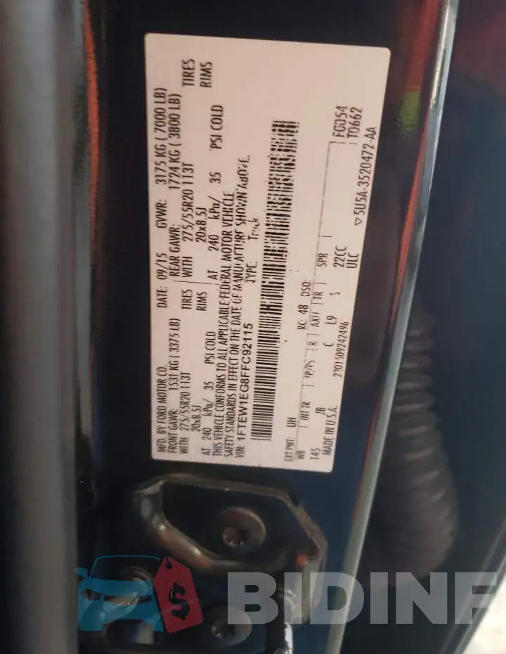 1FTEW1EG8FFC92115 Photo# 12