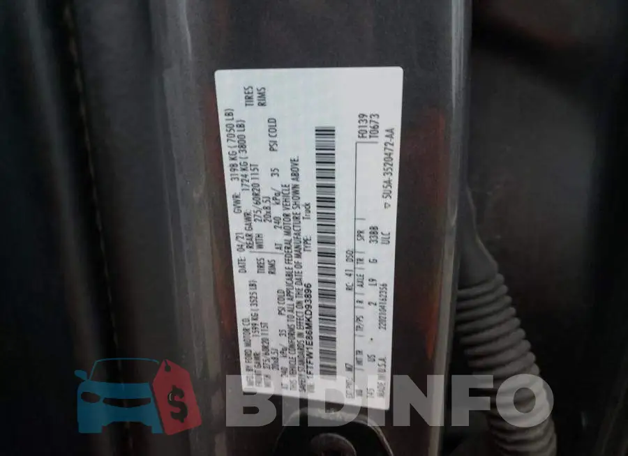 1FTFW1E86MKD93896 Photo# 12