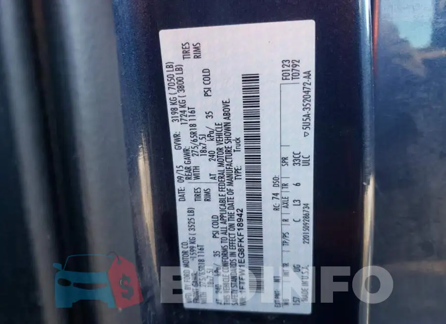 1FTFW1EG8FKF18942 Photo# 12
