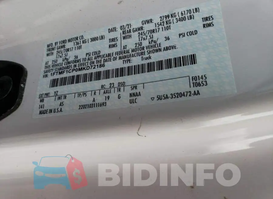 1FTMF1CP0MKD72186 Photo# 13