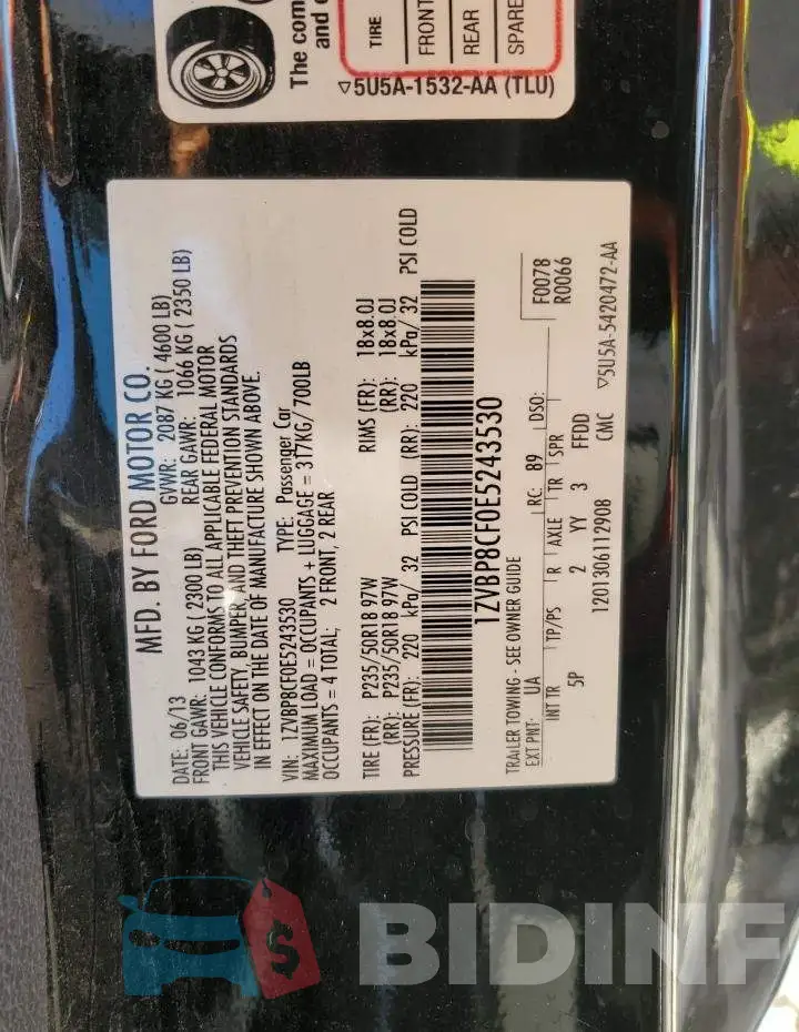 1ZVBP8CF0E5243530 Photo# 13