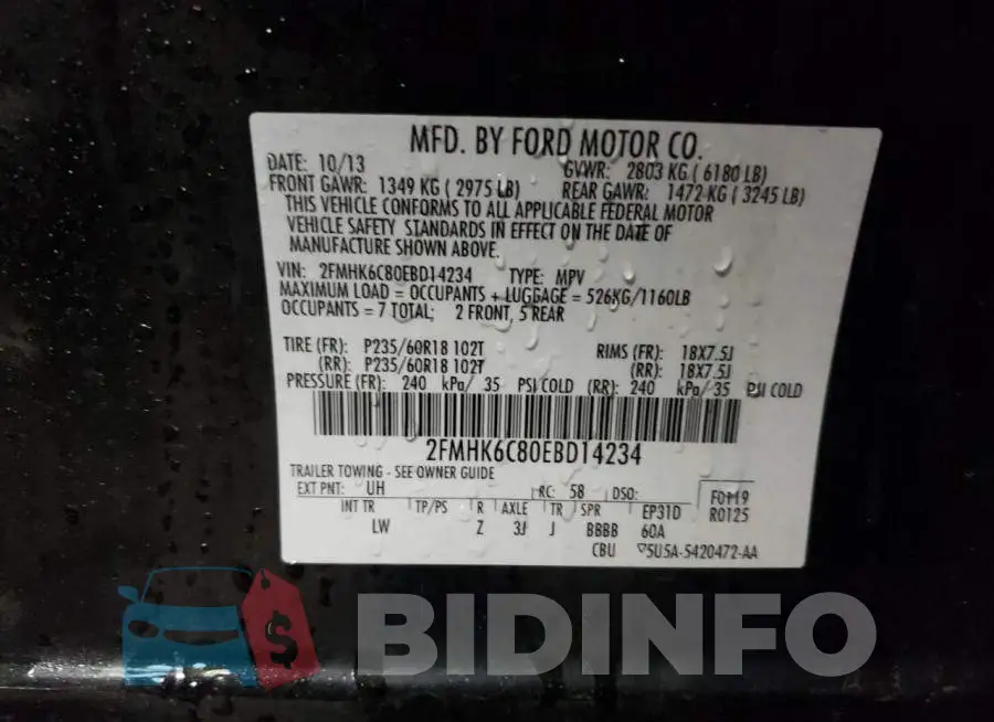 2FMHK6C80EBD14234 Photo# 14