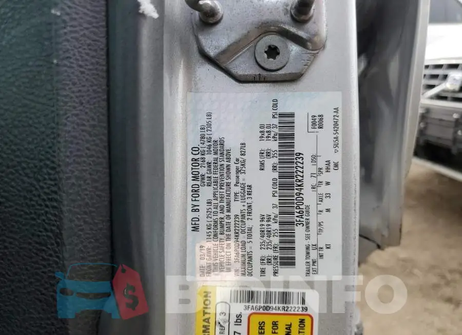 3FA6P0D94KR222239 Photo# 12