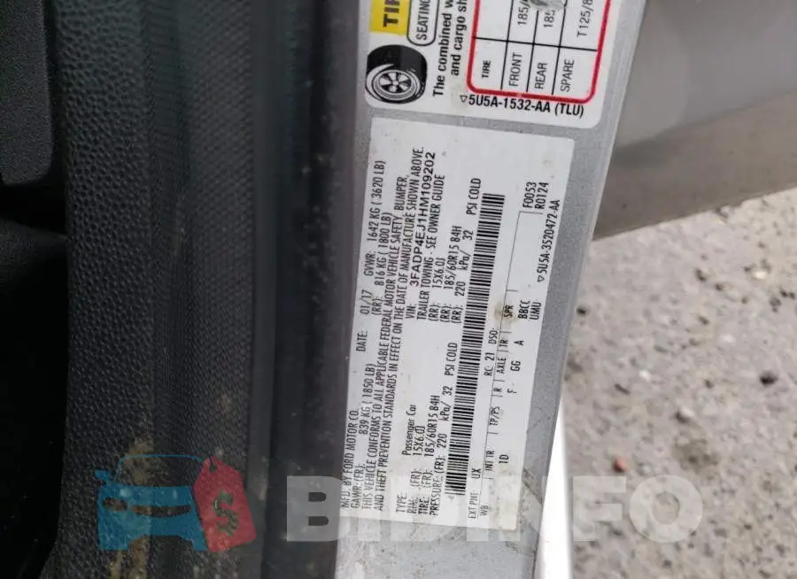3FADP4EJ1HM109202 Photo# 12