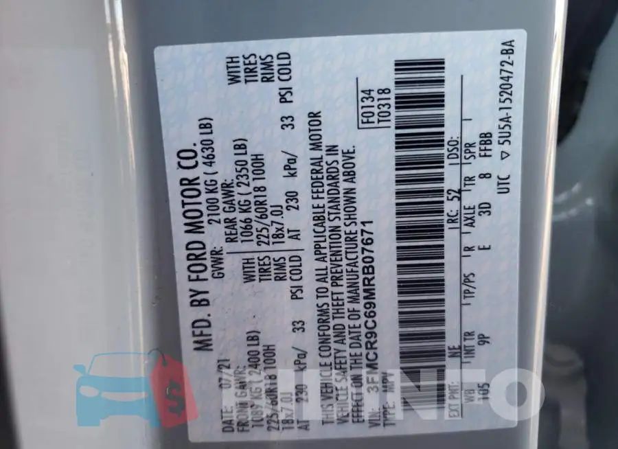 3FMCR9C69MRB07671 Photo# 14
