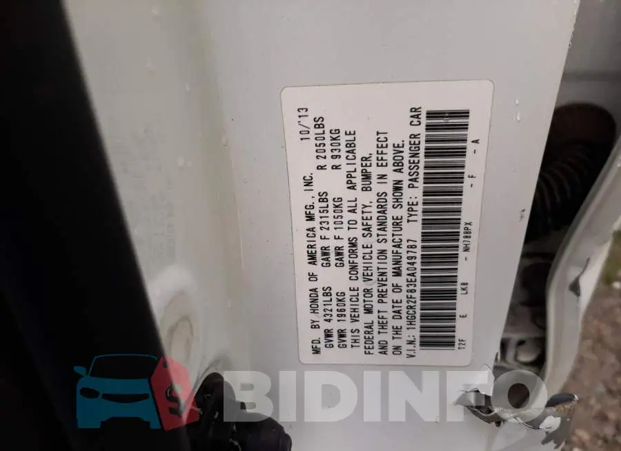 1HGCR2F83EA049787 Photo# 13