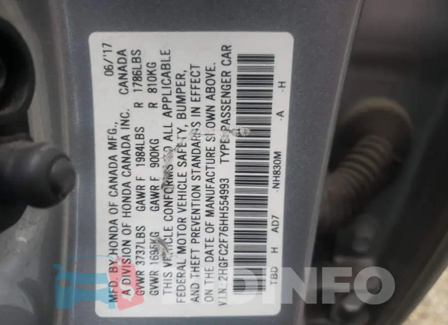 2HGFC2F76HH554993 Photo# 10