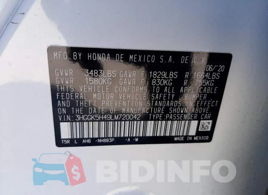 3HGGK5H49LM720042 Photo# 13