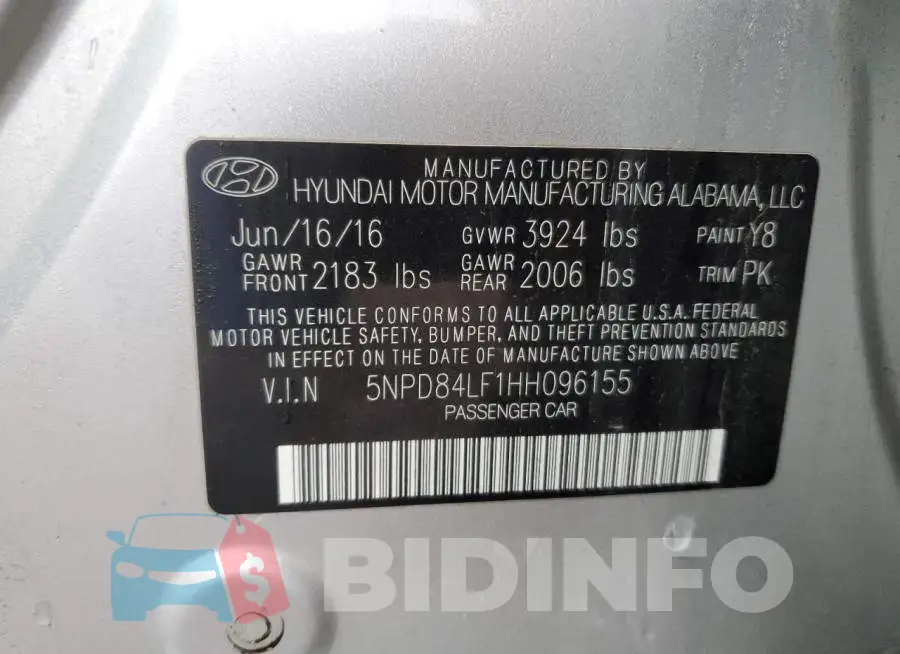5NPD84LF1HH096155 Photo# 13