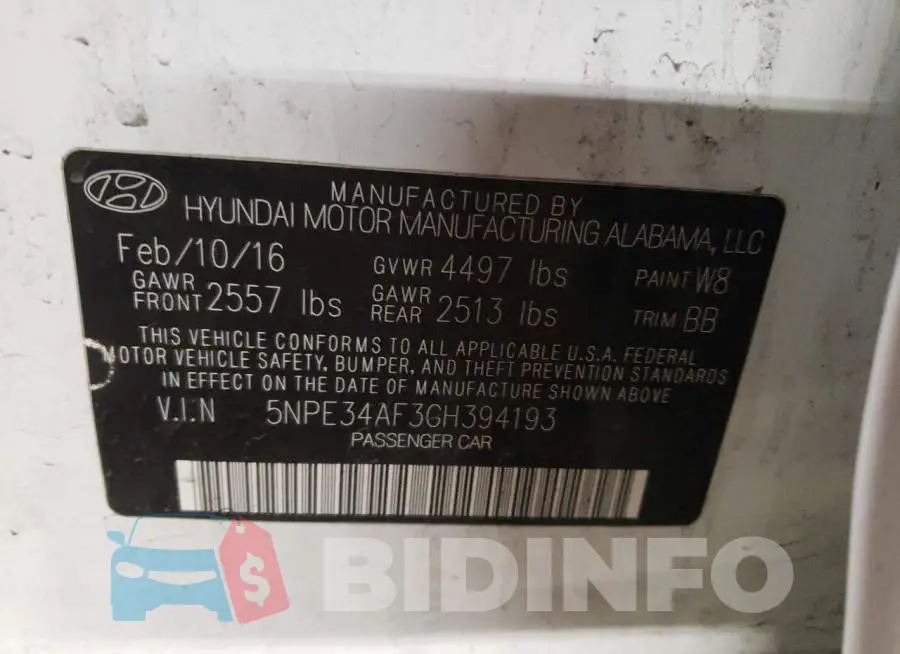 5NPE34AF3GH394193 Photo# 12