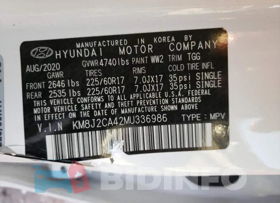KM8J2CA42MU336986 Photo# 13