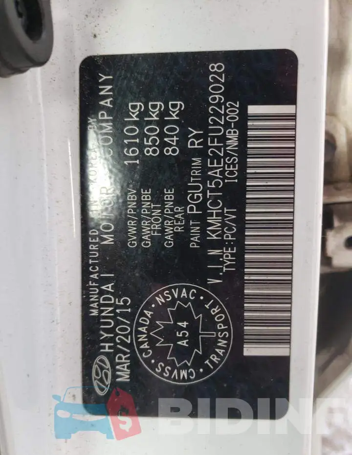 KMHCT5AE2FU229028 Photo# 12