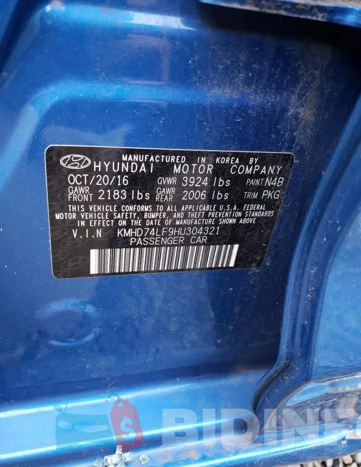 KMHD74LF9HU304321 Photo# 12