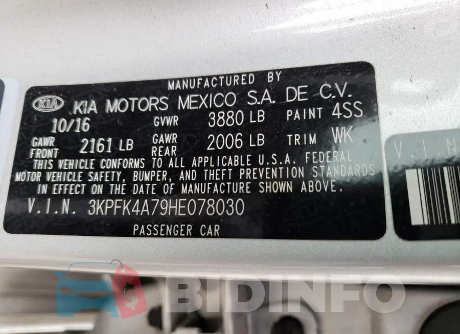 3KPFK4A79HE078030 Photo# 12