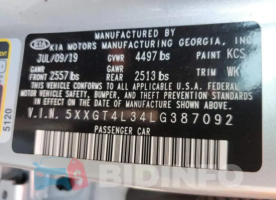 5XXGT4L34LG387092 Photo# 12