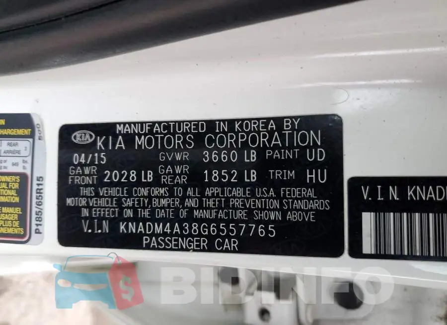 KNADM4A38G6557765 Photo# 12