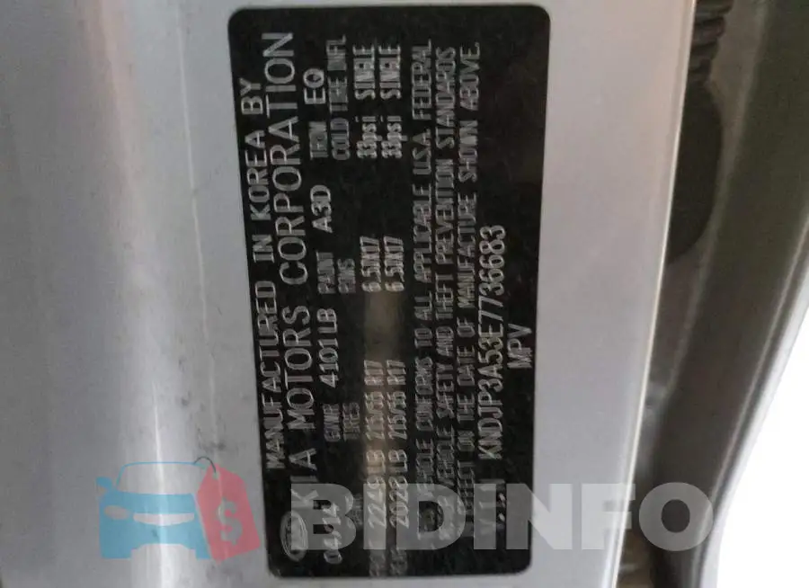 KNDJP3A53E7736683 Photo# 13