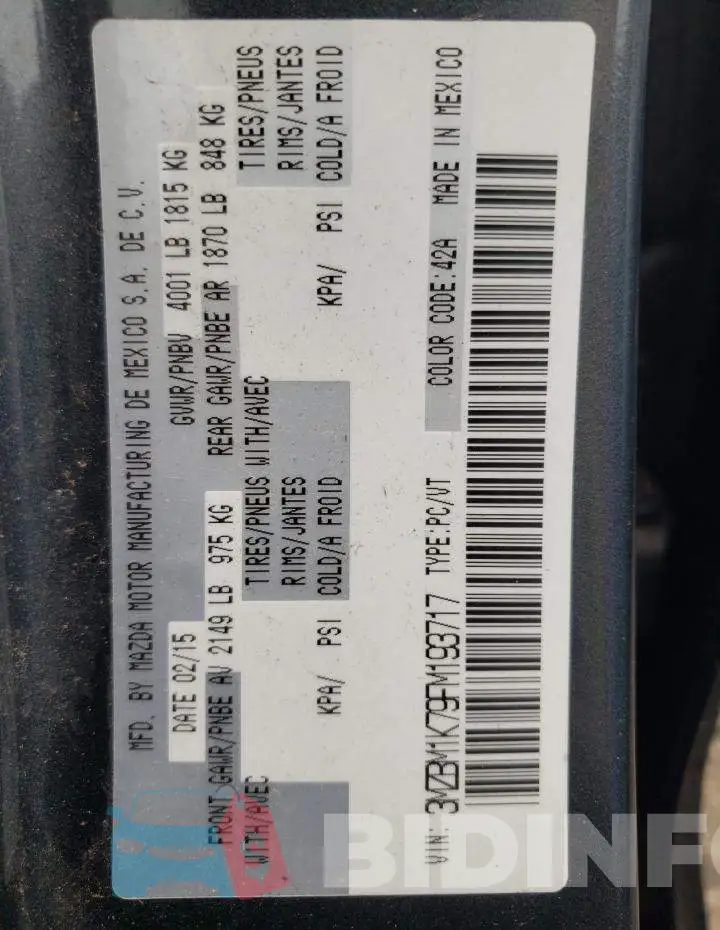 3MZBM1K79FM193717 Photo# 10