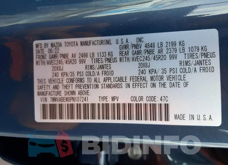 7MMVABEM8PN107241 Photo# 14