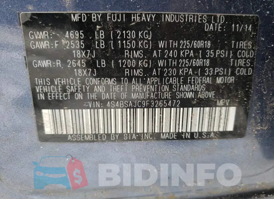 4S4BSAJC9F3265472 Photo# 13