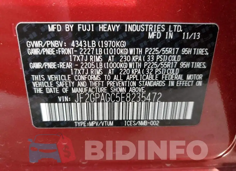 JF2GPAGC5E8235472 Photo# 12