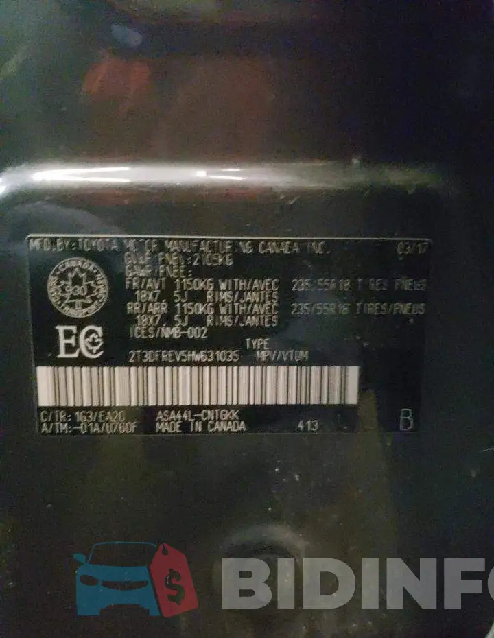 2T3DFREV5HW631035 Photo# 14
