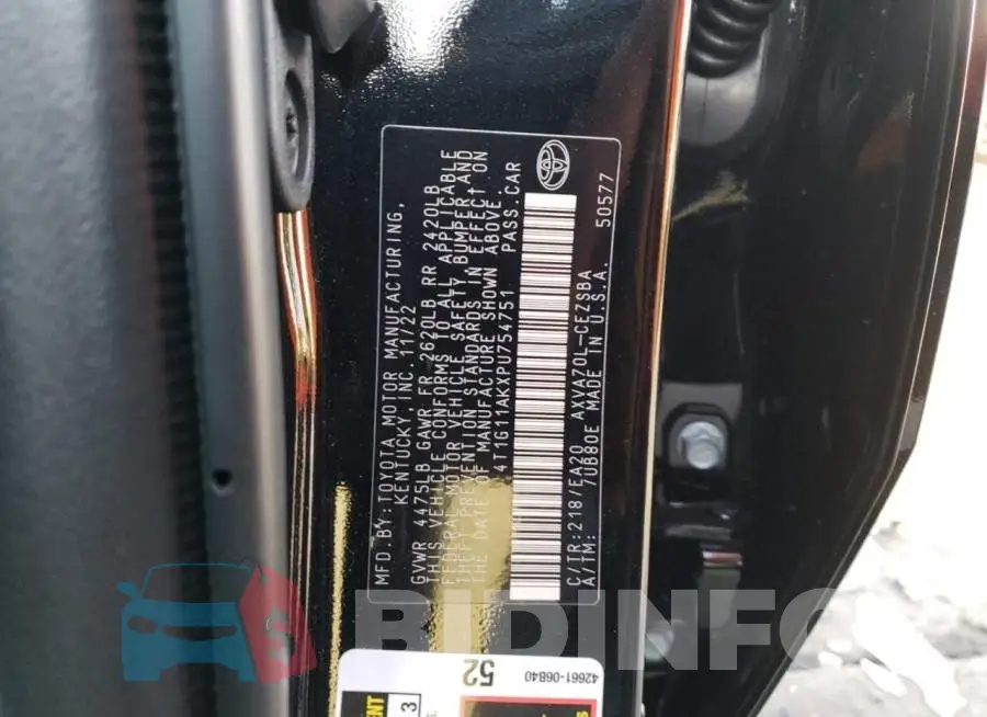 4T1G11AKXPU754751 Photo# 12