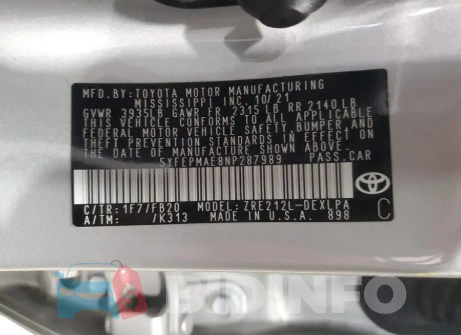 5YFEPMAE8NP287989 Photo# 12