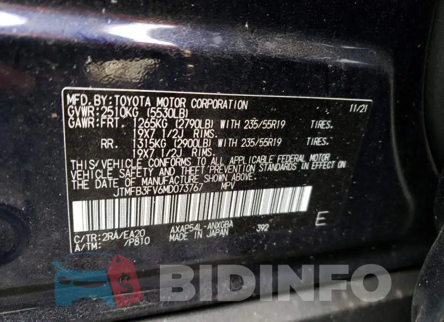 JTMFB3FV6MD073767 Photo# 13