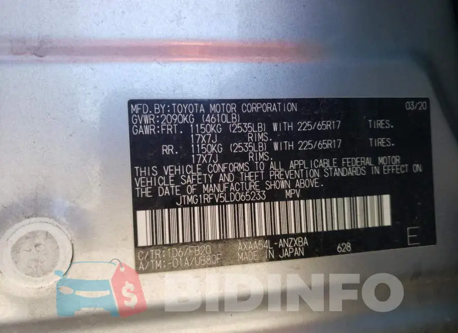 JTMG1RFV5LD065233 Photo# 13
