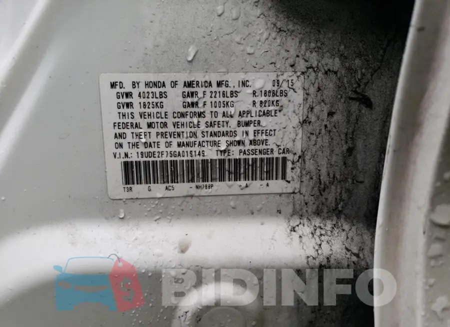 19UDE2F75GA019149 Photo# 12