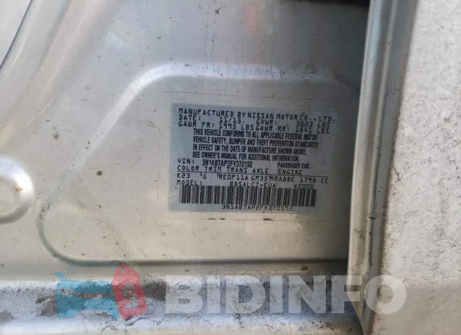 3N1AB7AP2FY370192 Photo# 12