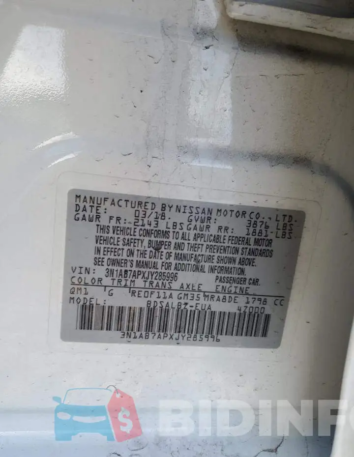 3N1AB7APXJY285996 Photo# 12