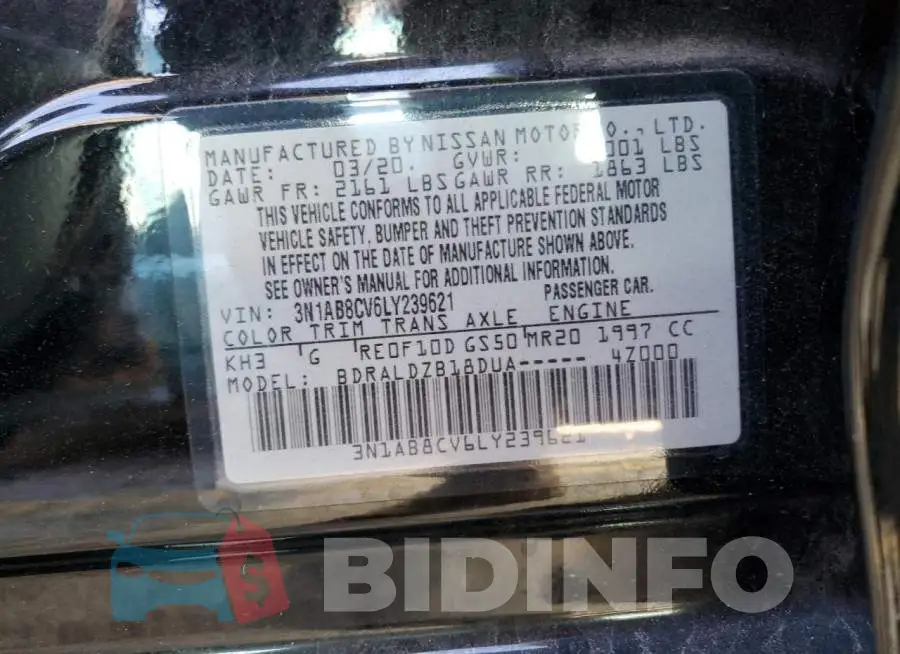 3N1AB8CV6LY239621 Photo# 10