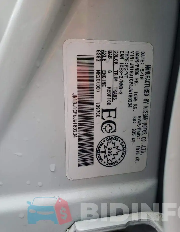 JN1BJ1CP4JW180234 Photo# 13