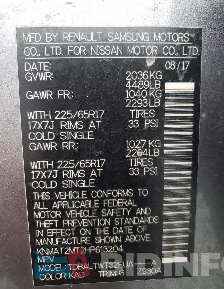 KNMAT2MT2HP613204 Photo# 10