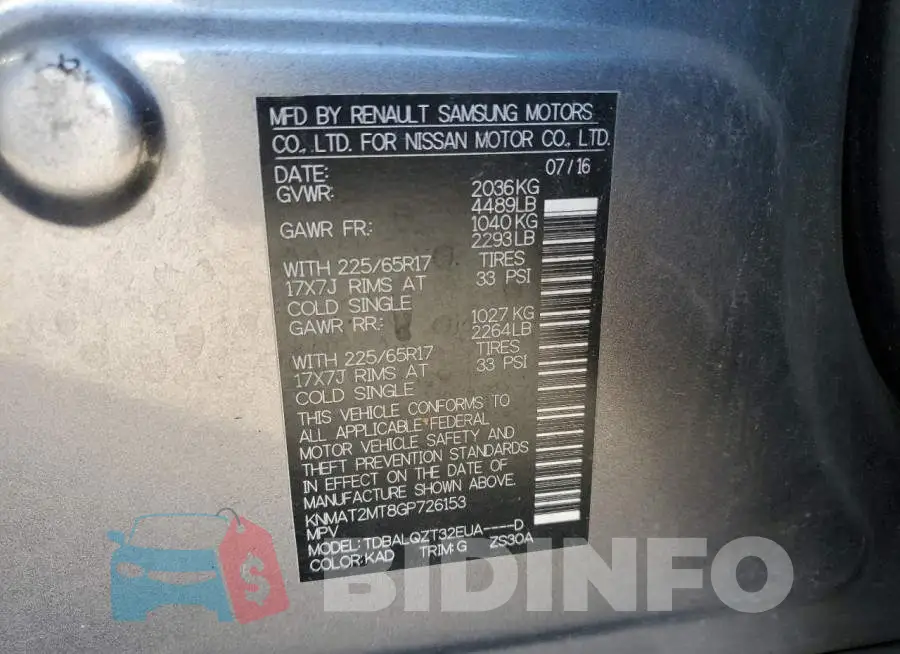 KNMAT2MT8GP726153 Photo# 13