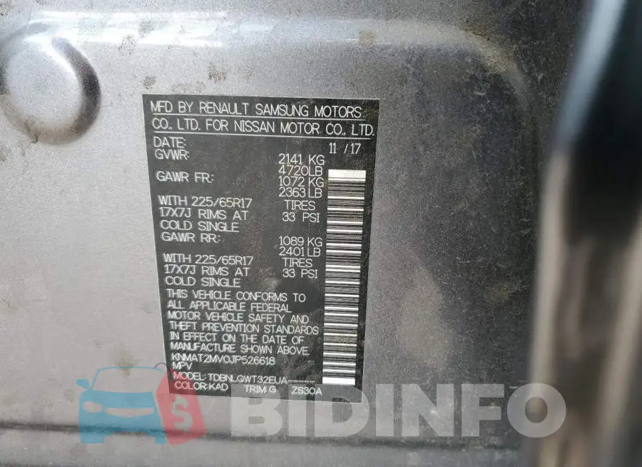 KNMAT2MV0JP526618 Photo# 10