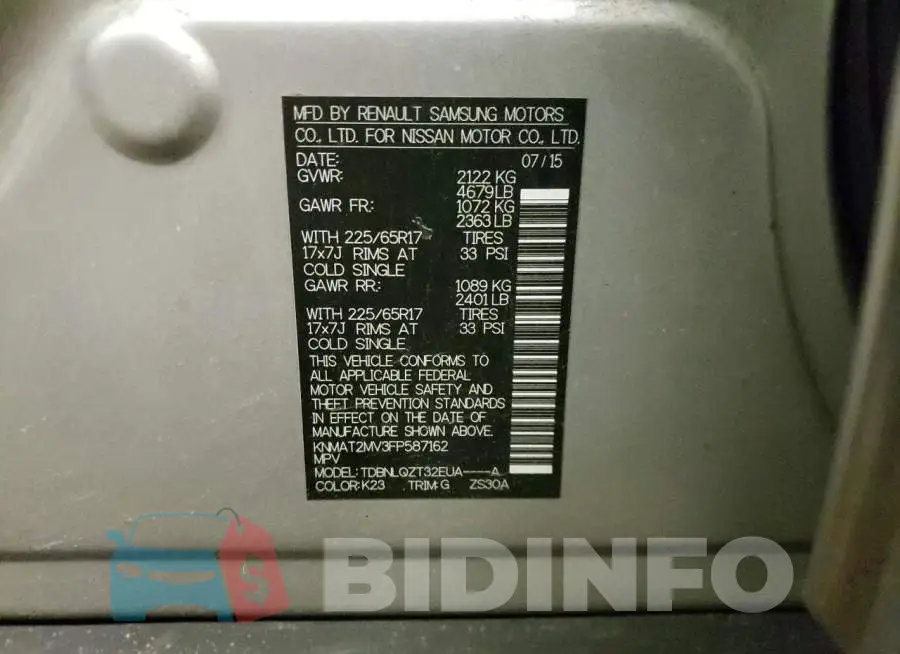 KNMAT2MV3FP587162 Photo# 12