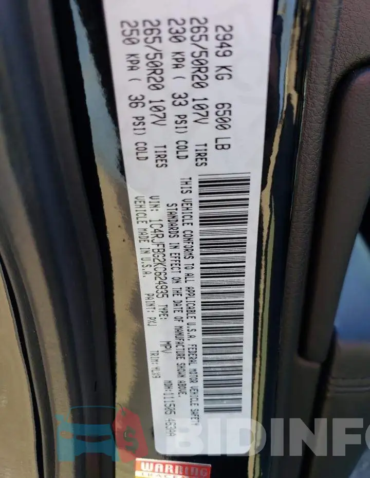 1C4RJFBG2KC624935 Photo# 13