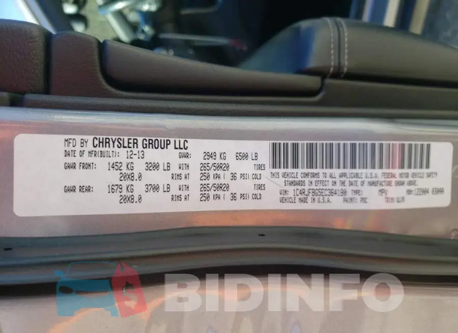 1C4RJFBG5EC364180 Photo# 12