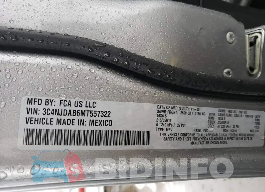 3C4NJDAB6MT557322 Photo# 12