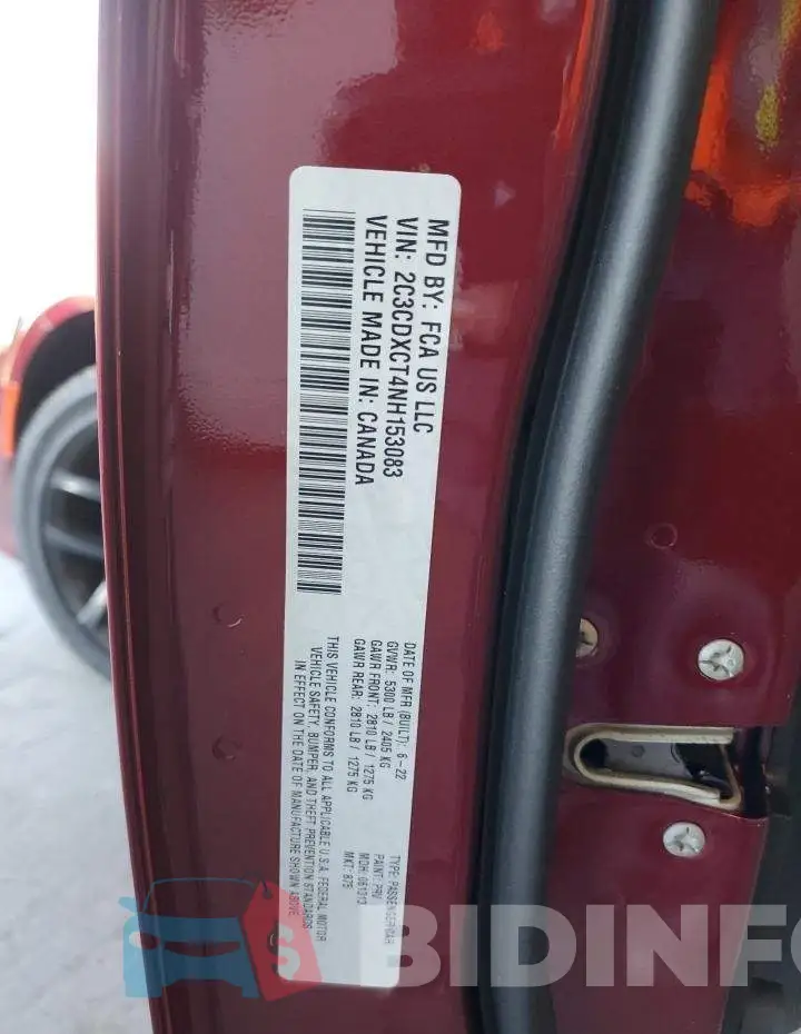 2C3CDXCT4NH153083 Photo# 12